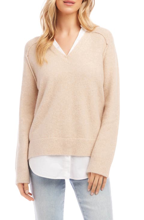 Mixed Media Layered Sweater