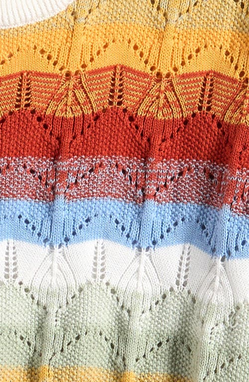 COTTON EMPORIUM COTTON EMPORIUM KIDS' STRIPE COTTON POINTELLE TOP 
