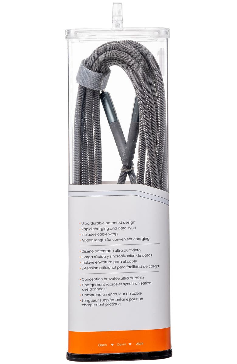 Ventev Alloy USB-C to Apple Lightning High Speed Ultradurable 10 Foot Cable, Alternate, color, Grey