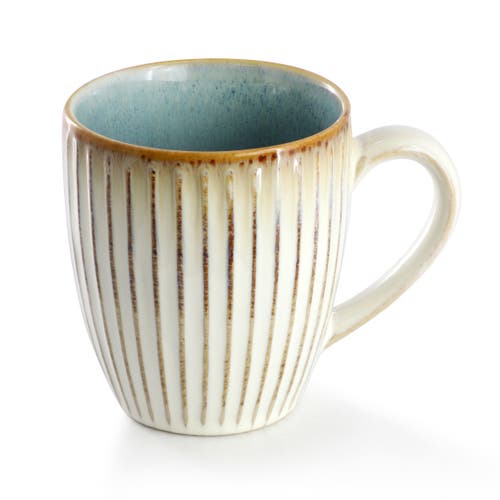 Elama Louann 16 Piece Stoneware Dinnerware Set In Multi