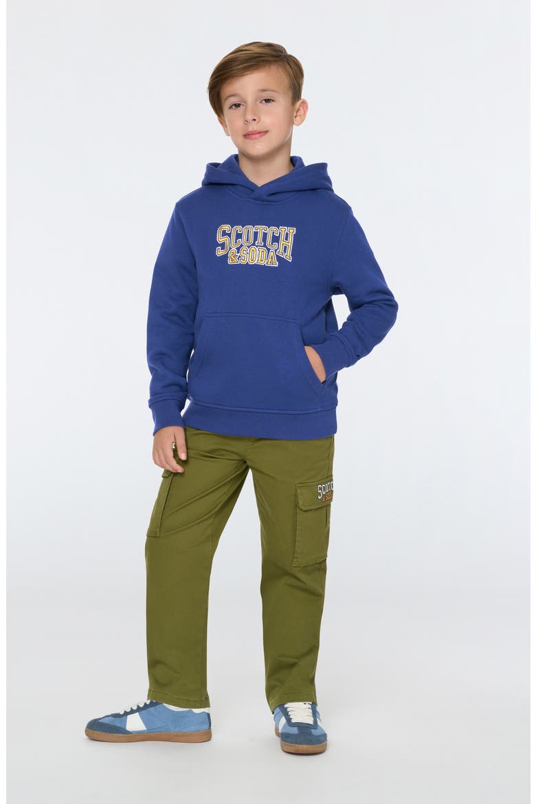 Kids' Graphic Fleece Hoodie, Alternate, color, NAVY