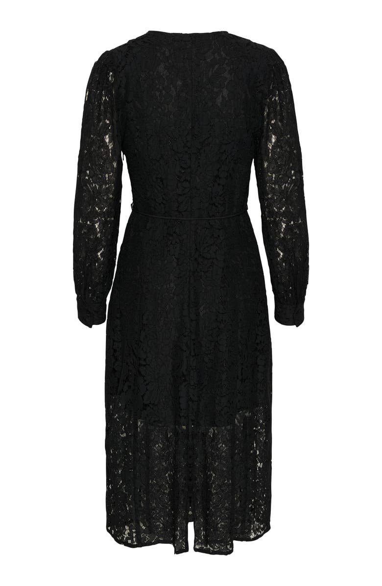 Soaked in Luxury SLHanni V-neck Long Sleeves Lace Dress, Alternate, color, Black