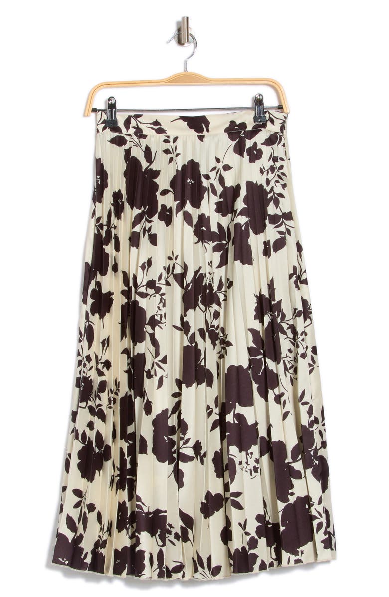 T Tahari Print Pleated Skirt, Alternate, color,