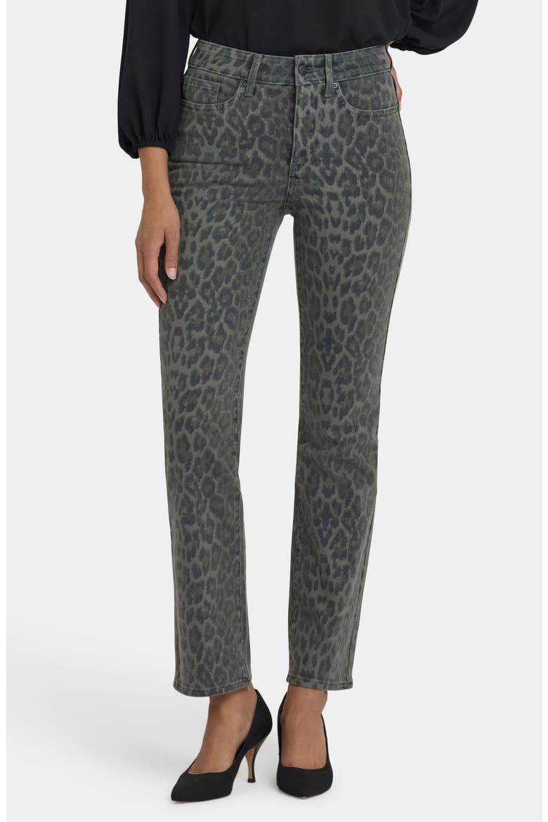 Marilyn Straight Leg Ankle Jeans, Main, color, VINE LEAF LEOPARD