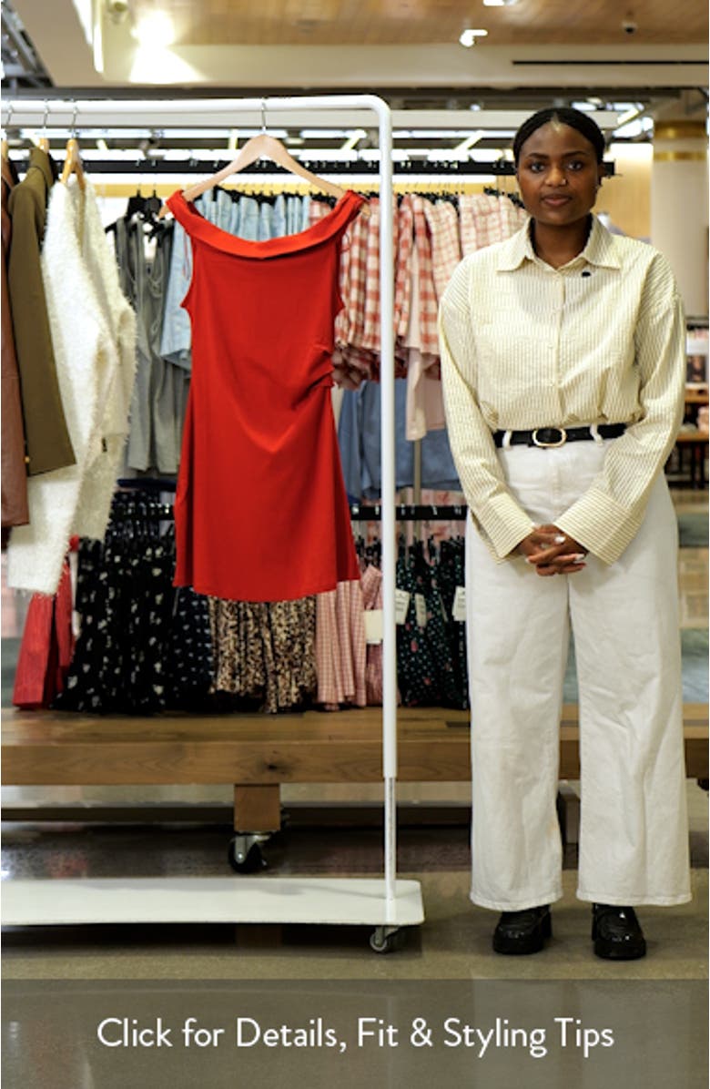 Pleated Off the Shoulder Dress, sales video thumbnail