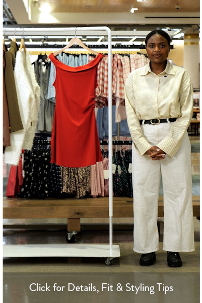 Pleated Off the Shoulder Dress video
