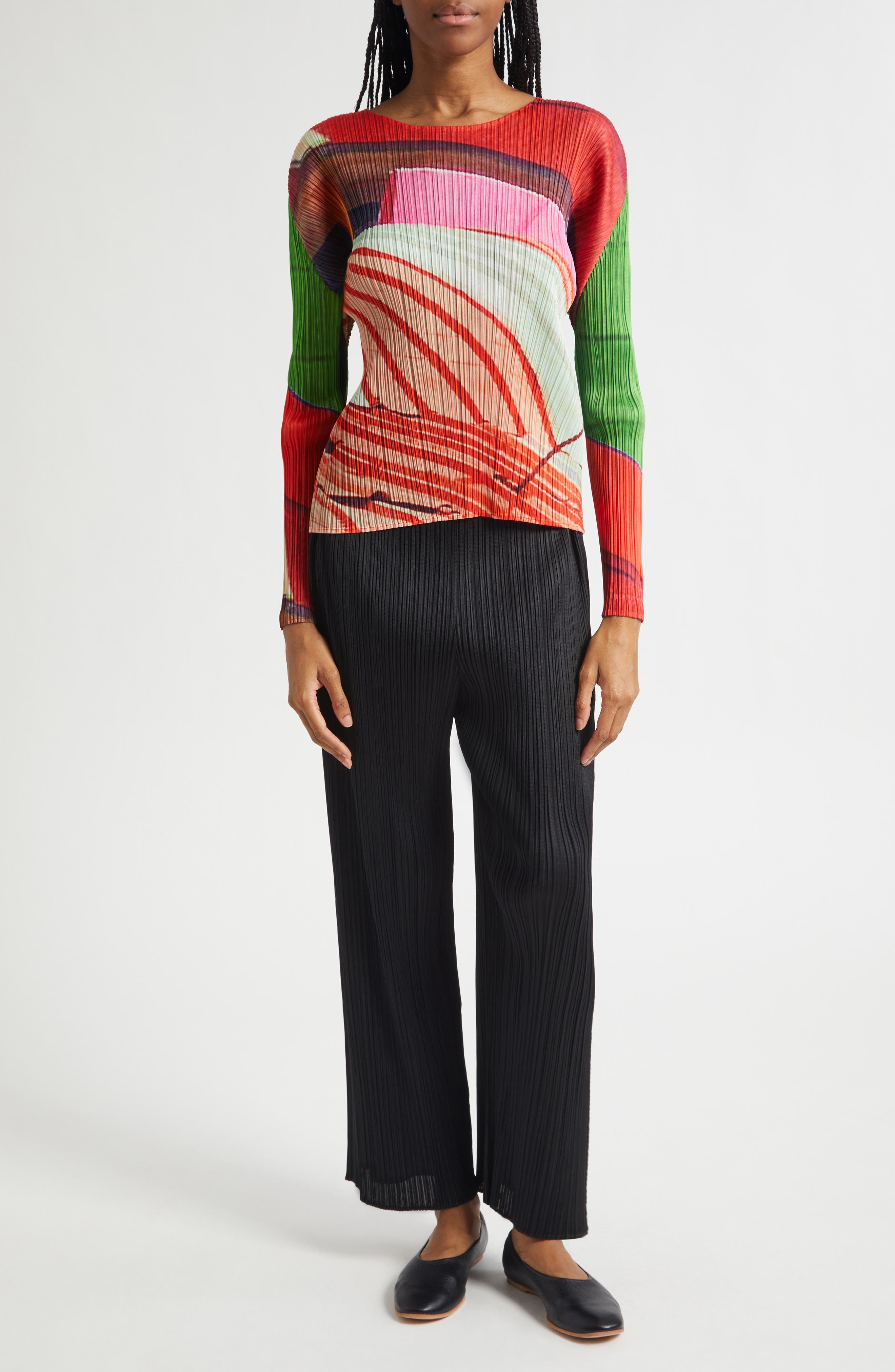City Collage Pleated Top (Women) | Nordstrom