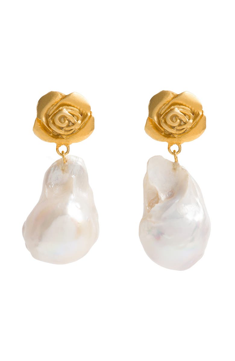 Freya Rose Rose Baroque Pearl Drops, Main, color, Gold
