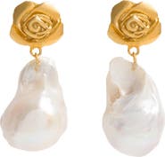 Freya Rose Rose Baroque Pearl Drops