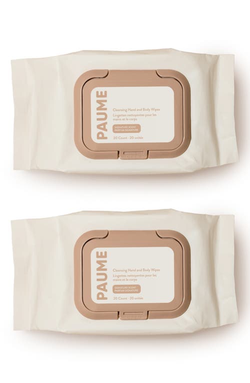 Paume Cleansing Hand & Body Wipes In No Color