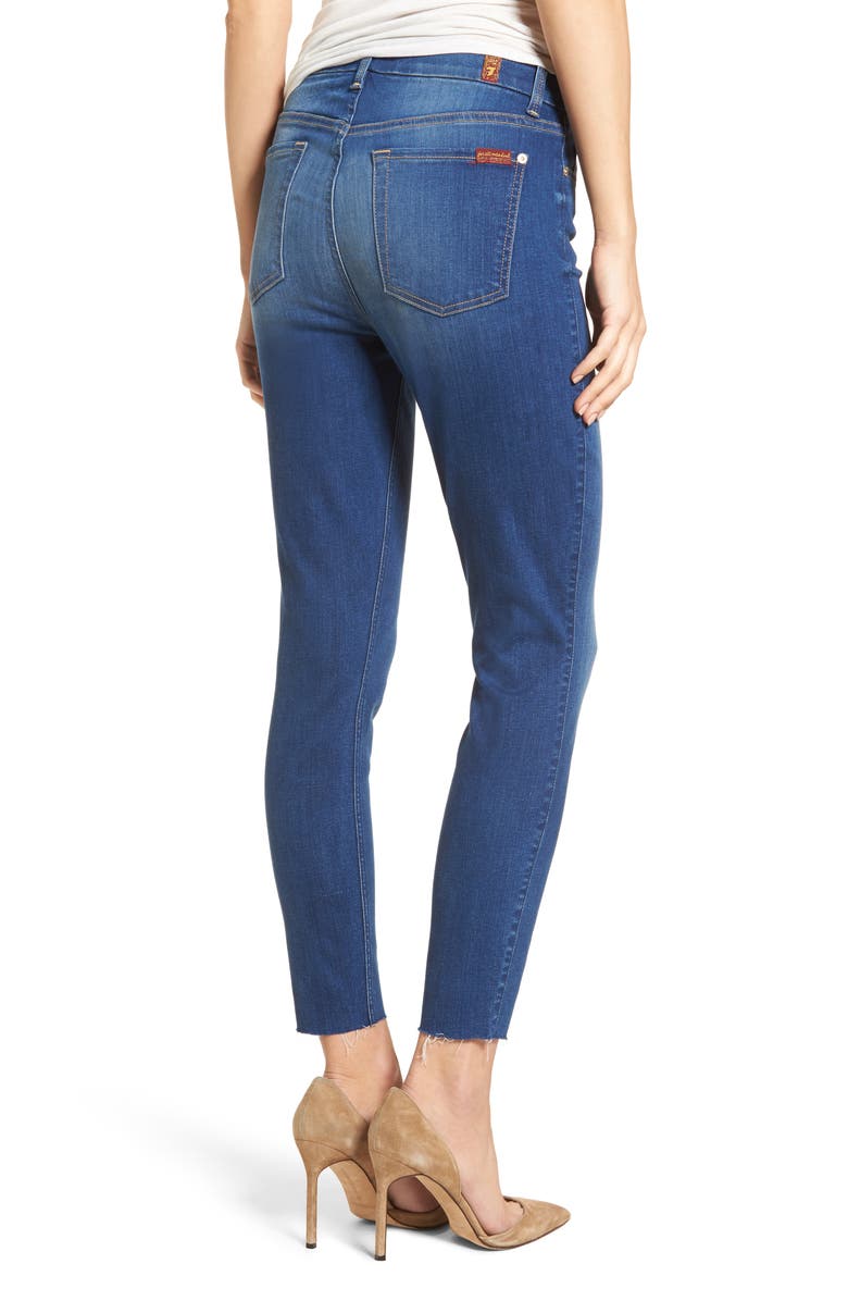 7 For All Mankind <sup>®</sup> b(air) High Waist Ankle Skinny Jeans, Alternate, color,