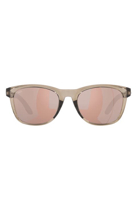 Aleta 54mm Mirrored Polarized Round Sunglasses