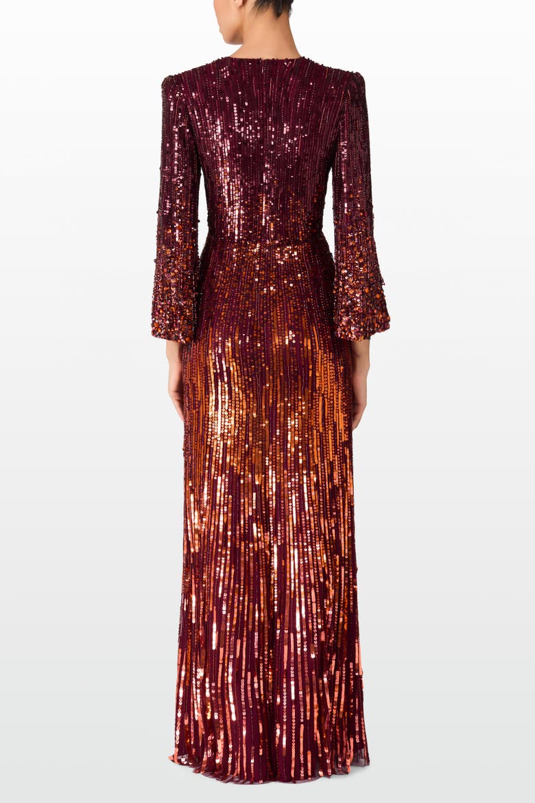 Cosmos Gown, Alternate, color, Cardinal