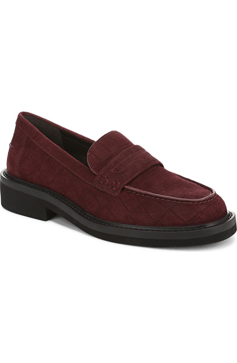 Vionic Caitlin Penny Loafer, Main, color, Cherry Jubilee