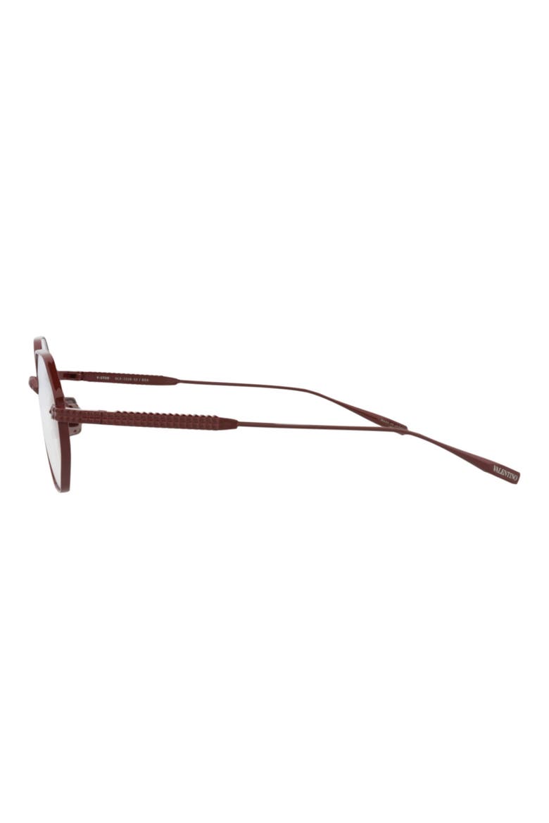 52mm Geometric Optical Glasses, Alternate, color, BORDEAUX TRANSPARENT