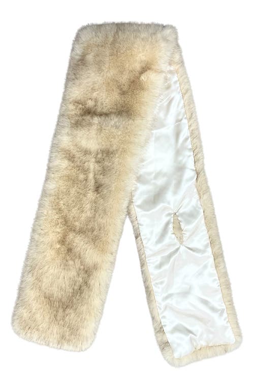 Marcus Adler Faux Fur Pull-through Scarf In Brown