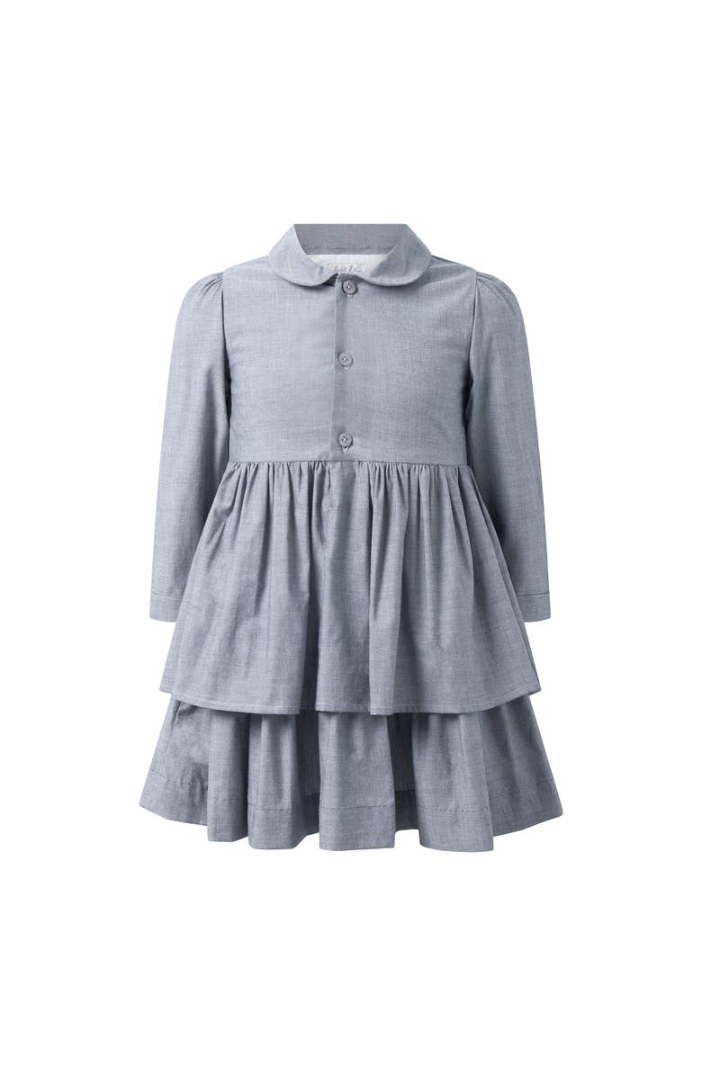 Rachel Riley Chambray Shirt Dress, Main, color, Navy