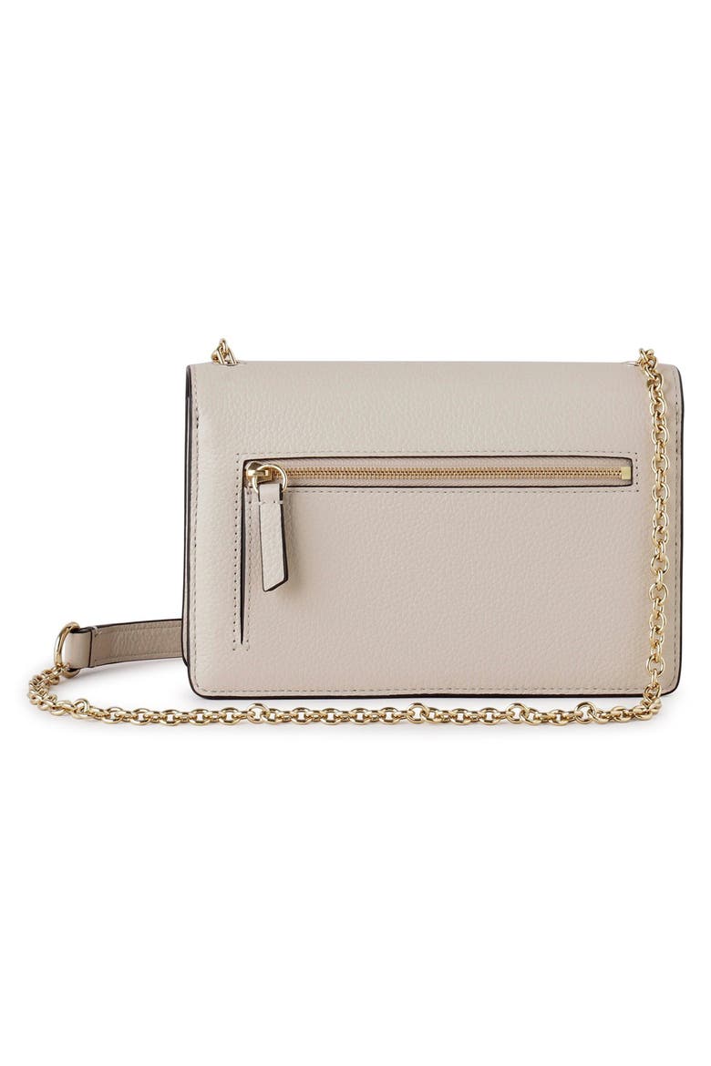 Small Darley Leather Clutch, Alternate, color, CHALK