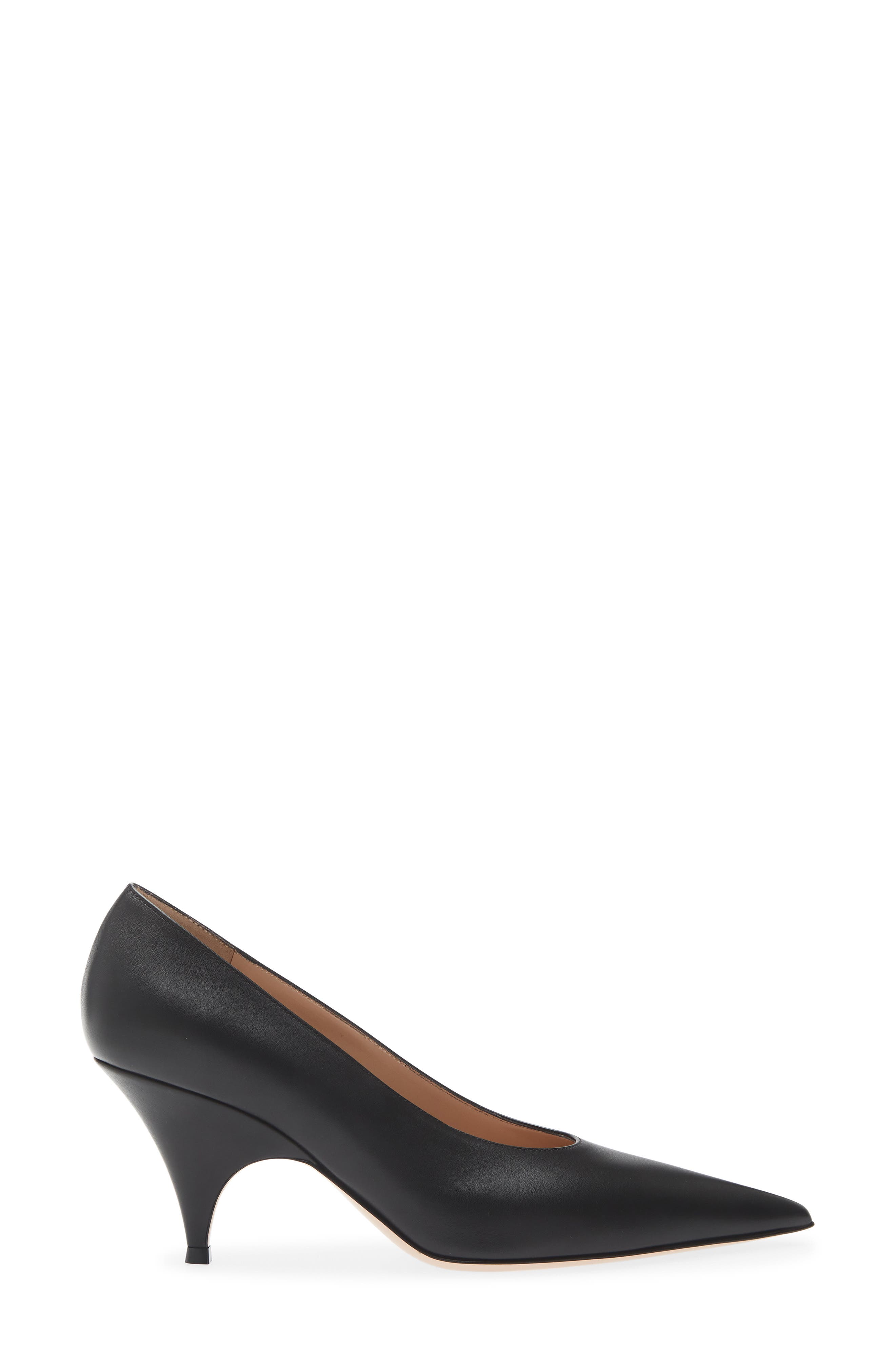 Vitello Pointed Toe Pump, Alternate, color, BLACK