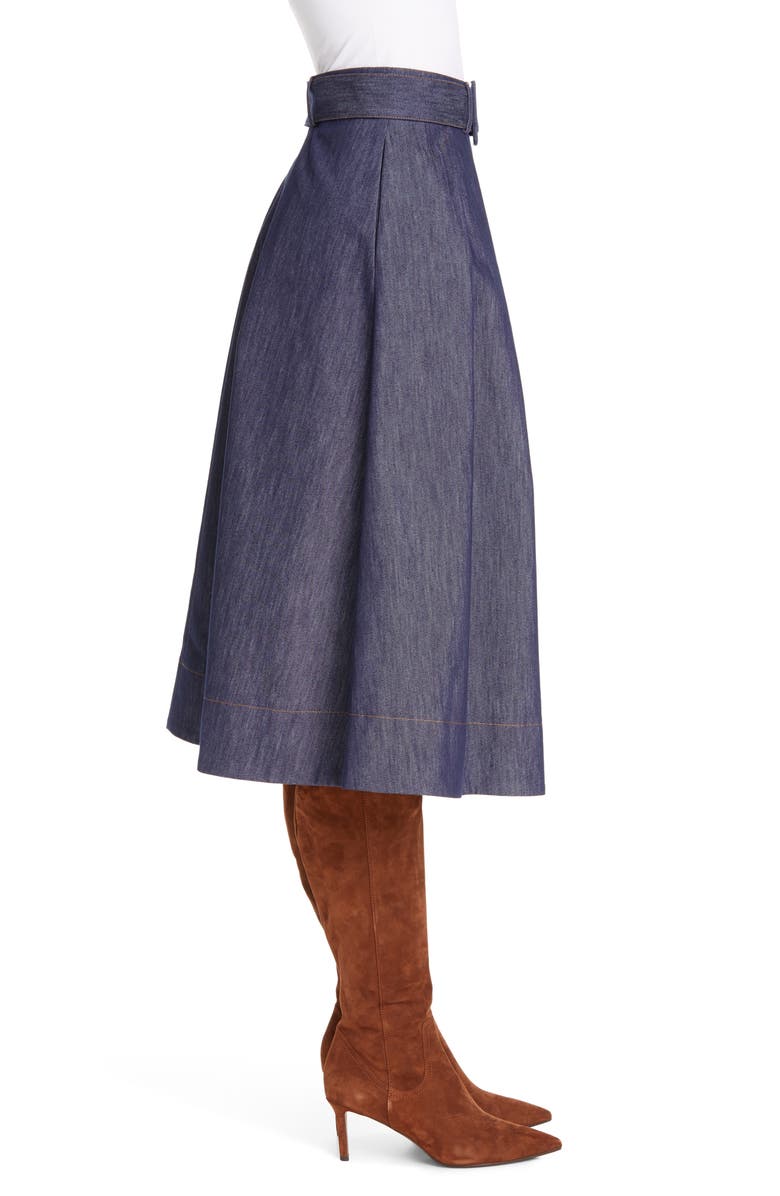 Tommy x Zendaya Belted Denim Skirt, Alternate, color, 