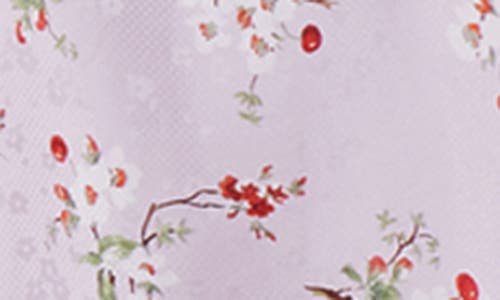 Lk Bennett Boyd Cherry Blossom Silk Midi Dress In Purple Multi
