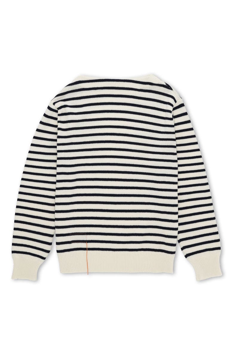 Noah1 Cotton Ribbed Sweater, Alternate, color, WHITE/BLUE