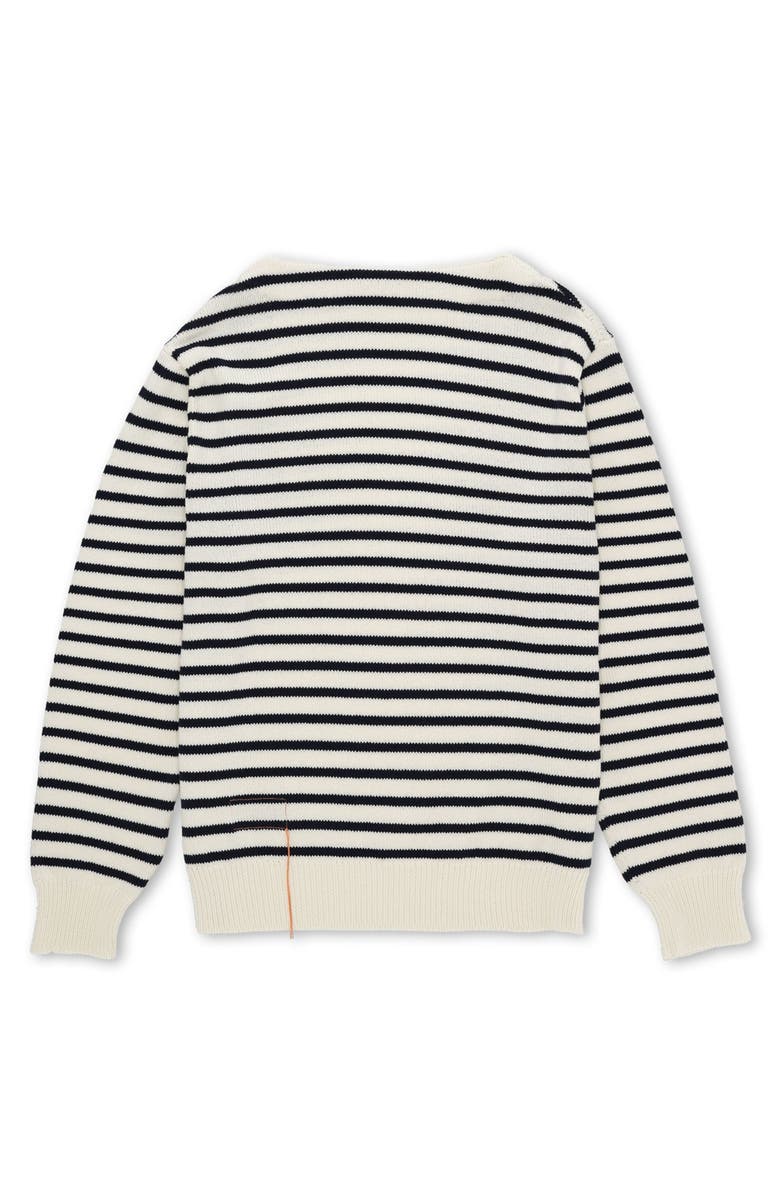 Fortela Noah1 Cotton Ribbed Sweater, Alternate, color, White/Blue