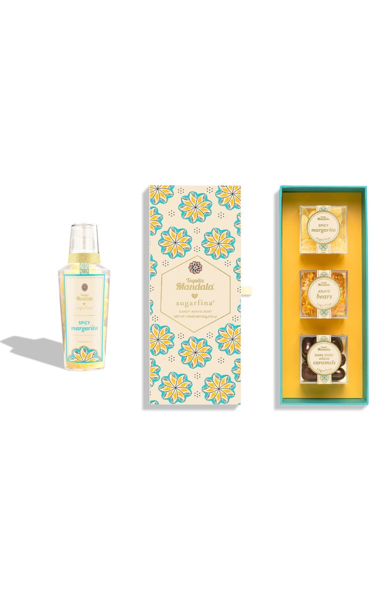 sugarfina x Tequila Mandala It's Time for Tequila Candy Cube Bento Box & Gummy Bottle Bundle, Main, color, 
