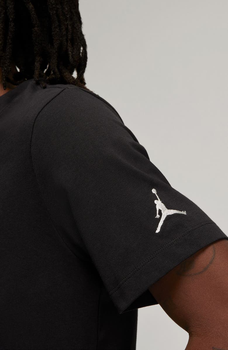 Nike Jordan Embroidered Crewneck T-Shirt, Alternate, color, Black/ Sail/ Sail