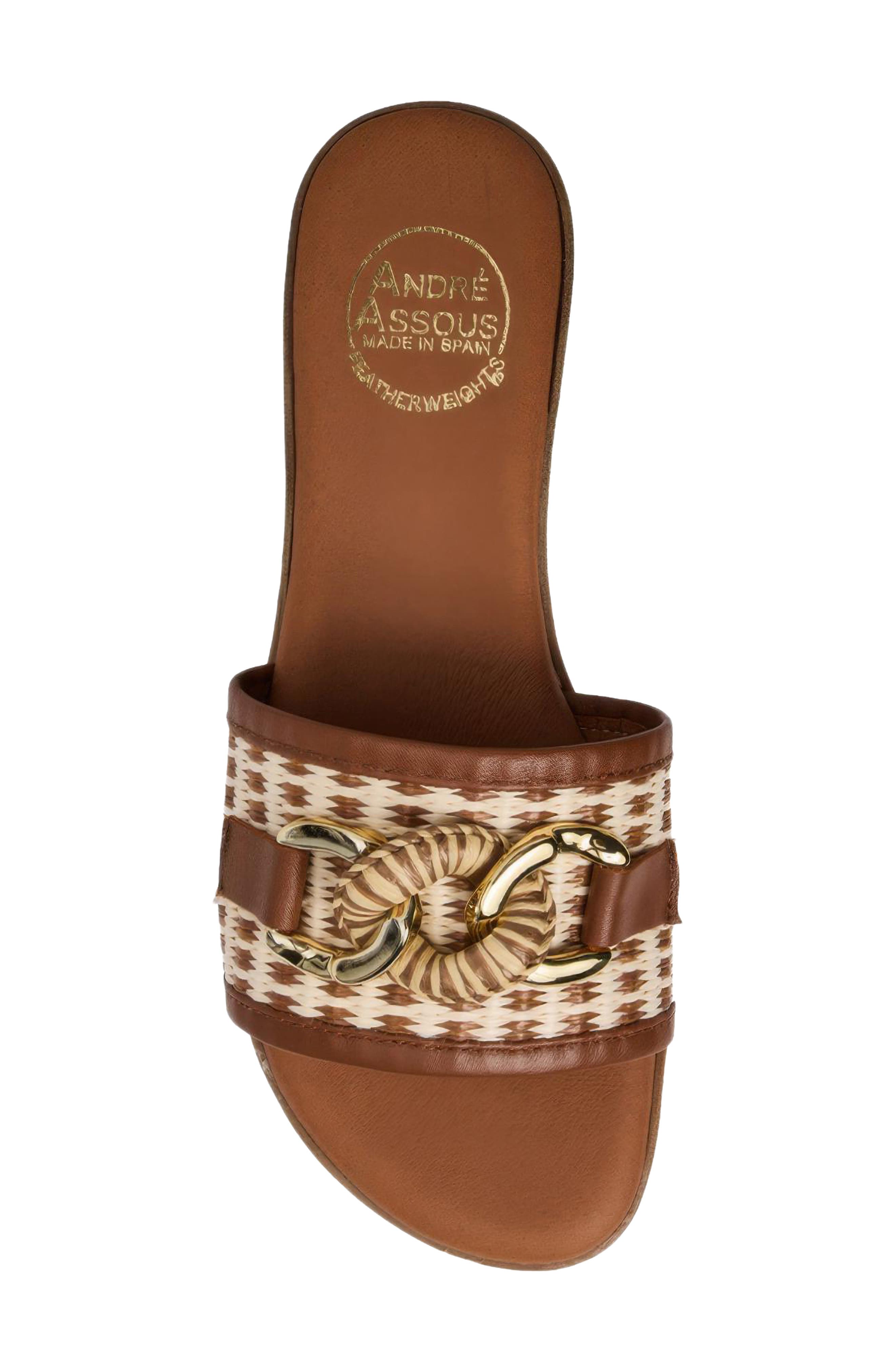 Nalia Wedge Slide Sandal, Alternate, color, NATURAL/CUERO