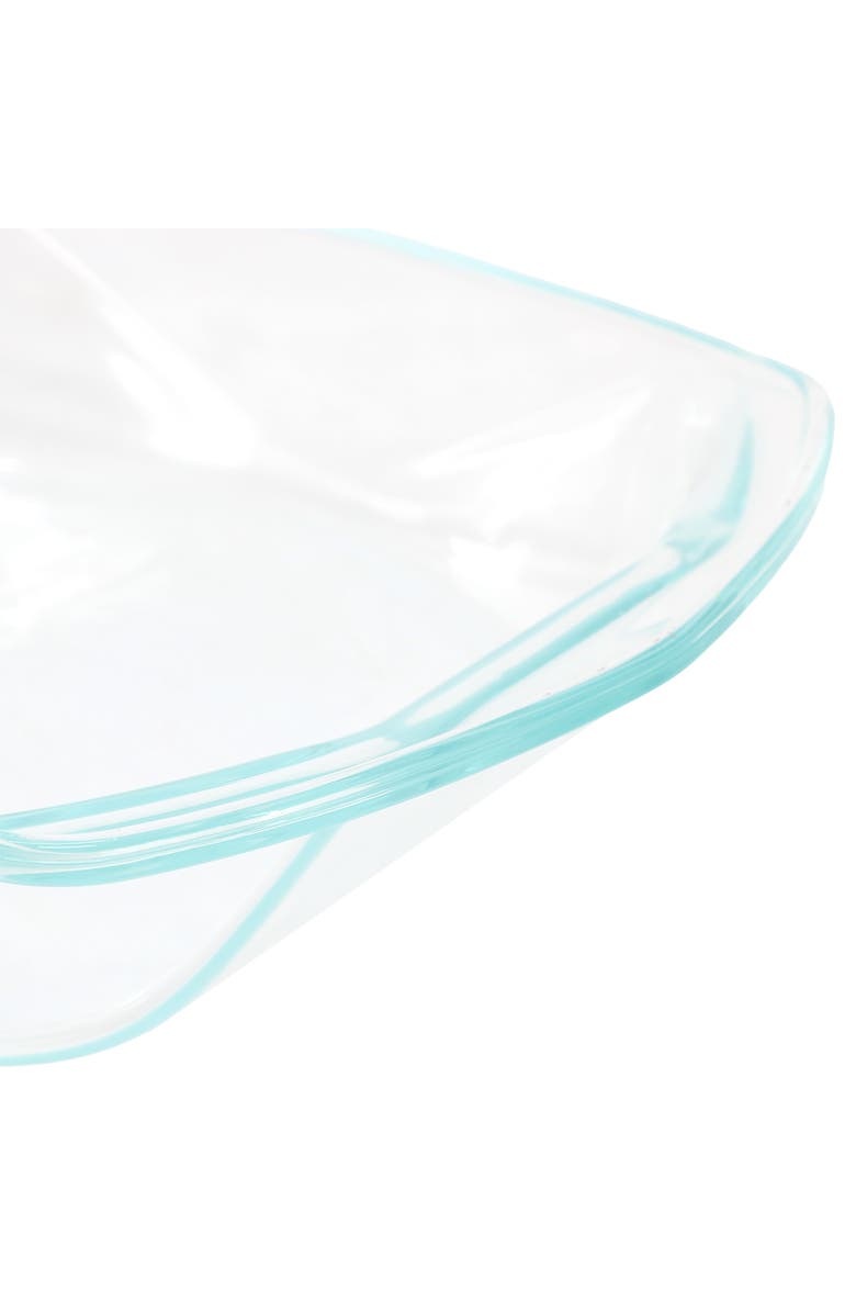 Soho Lounge Carnegie Hill 12 inch x 10 Inch x 2.6 Inch Tempe Glass Roaster Pan with Built-in Handles, Alternate, color, Clear