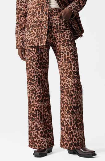 & Other Stories Leopard Print Wide Leg Pants
