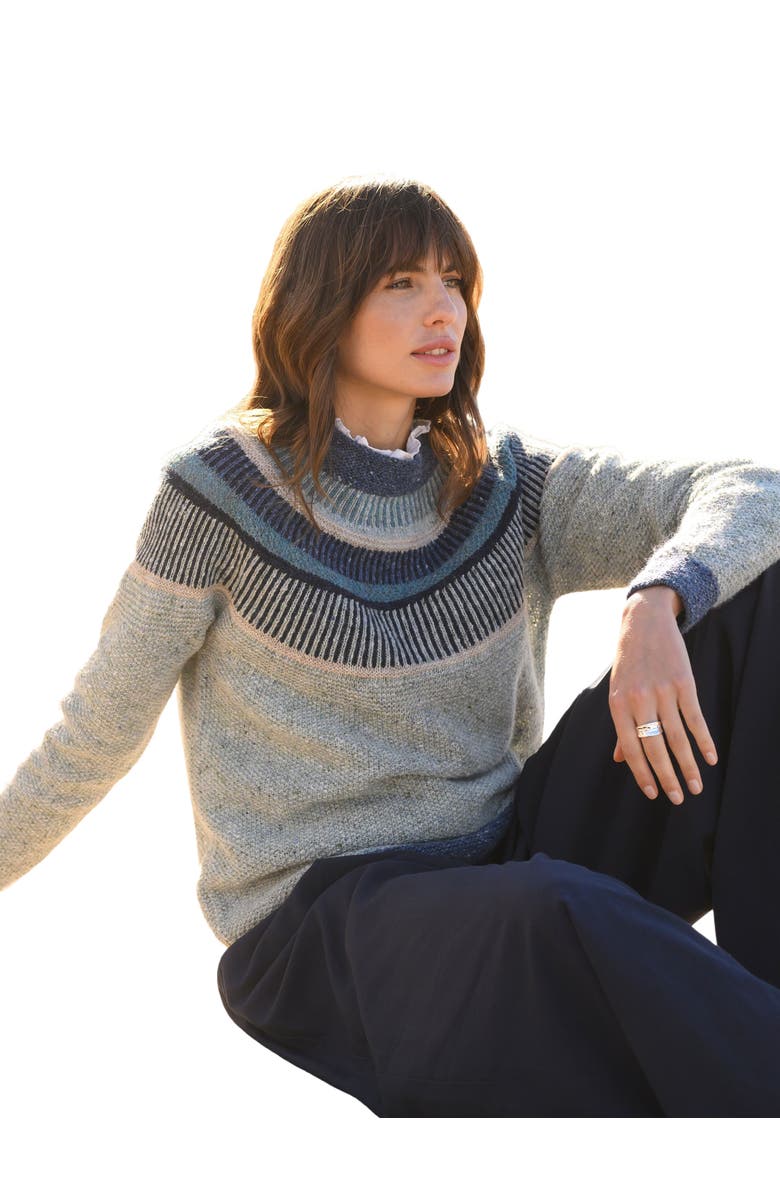 Celtic & Co. Statement Donegal Wool Sweater, Alternate, color, Sage