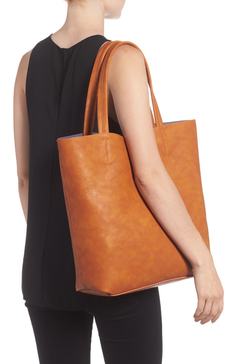 Sole Society Oversize Melyssa Faux Leather Tote, Alternate, color,