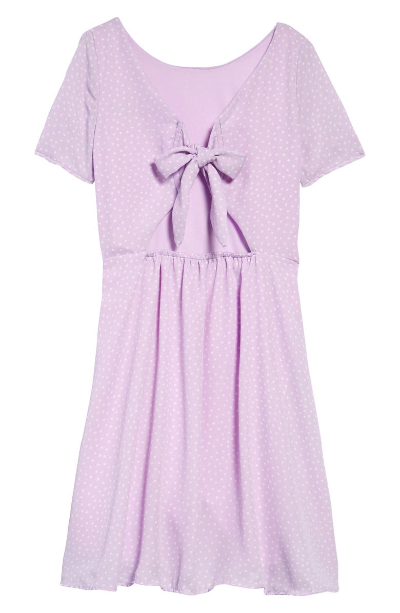 Ava & Yelly Kids' Pebble Polka Dot Princess Seam Dress, Alternate, color, 