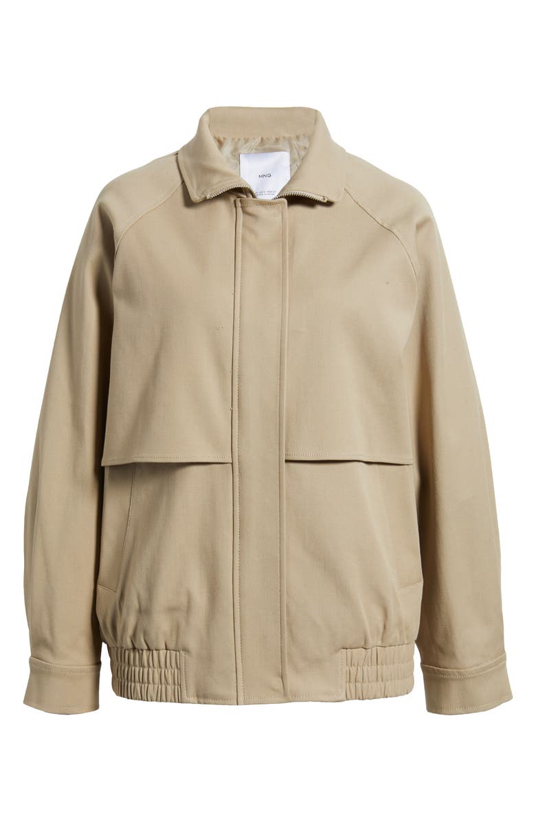 MANGO Oversize Cotton Blend Jacket, Alternate, color, Light/ Pastel Grey