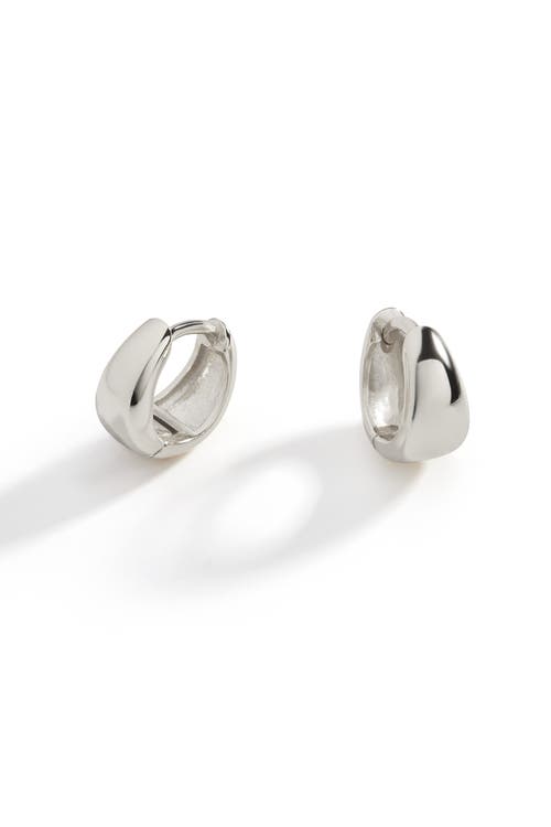Mint & Lily Teardrop Huggie Hoop Earrings In Metallic