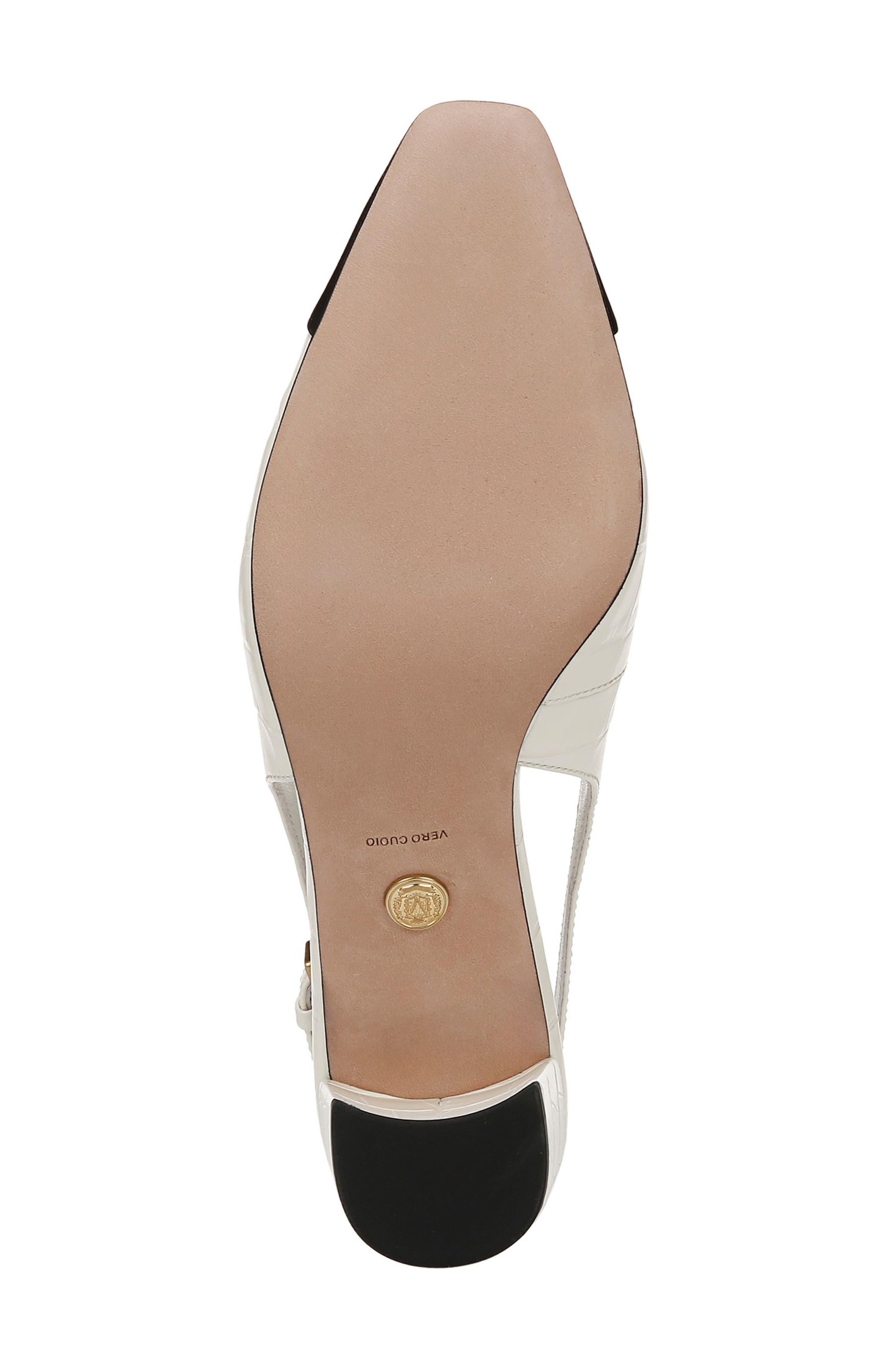 Veronica Beard Cecile Cap Toe Slingback Pump, Alternate, color, Coconut/ Black