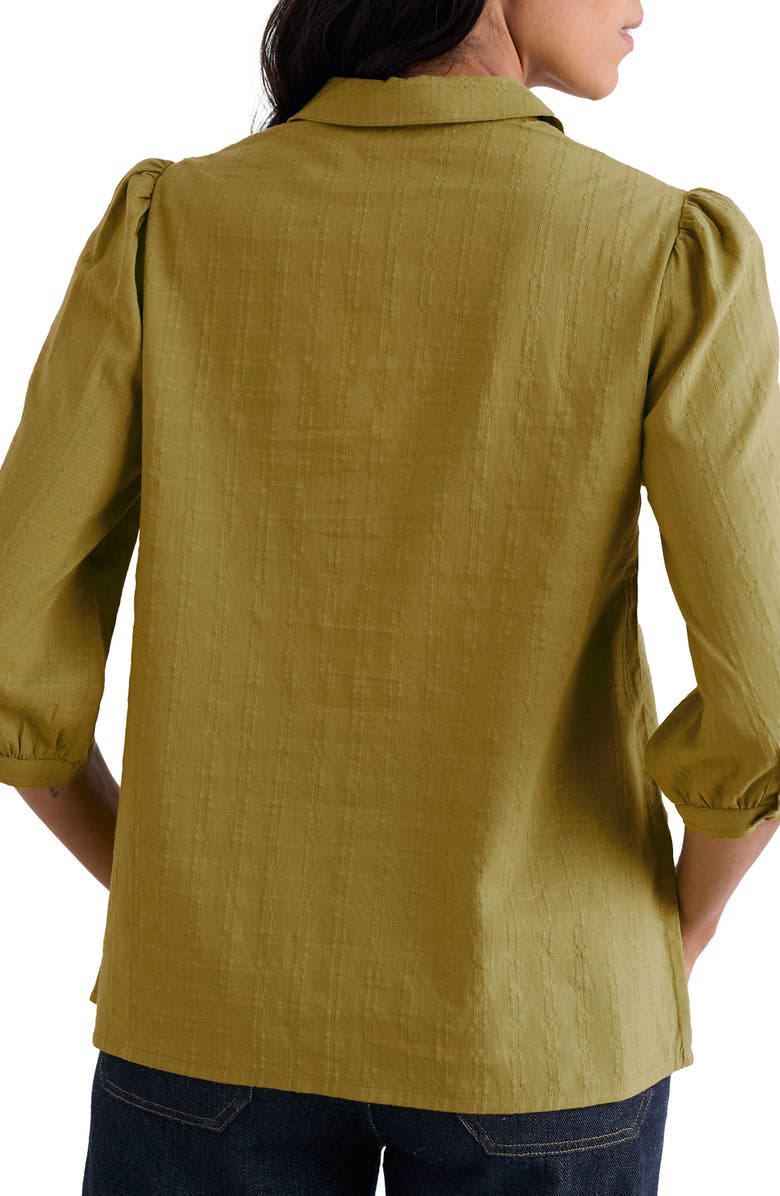 Seasalt Cornwall Hope Cottage II Organic Cotton Button-Up Shirt, Alternate, color, Fennel