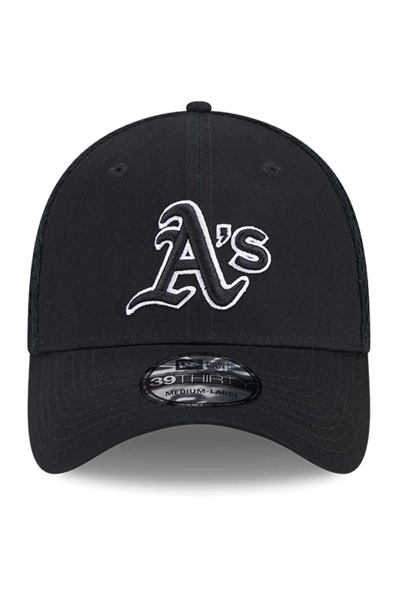 Men's New Era Athletics Neo 39THIRTY Flex Hat, Alternate, color, Black