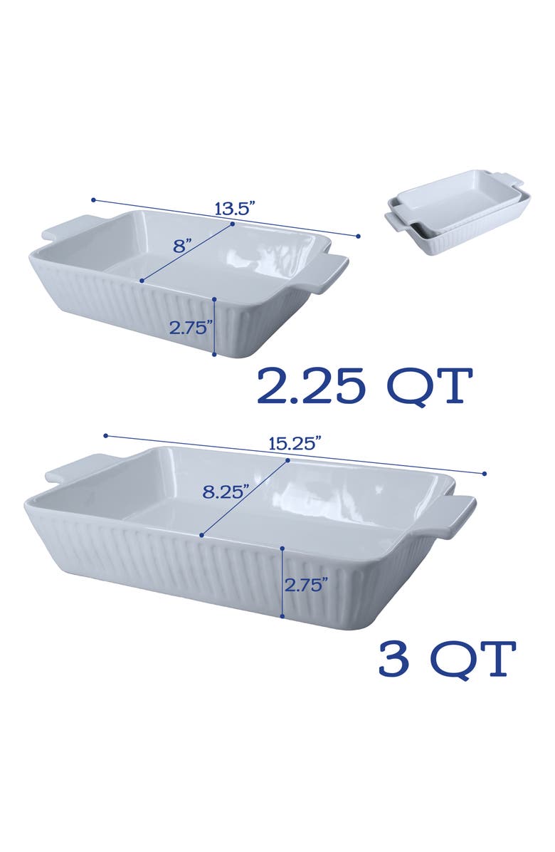 BIA Cordon Bleu 2-Piece While Colonnade Bakers Set, Alternate, color,