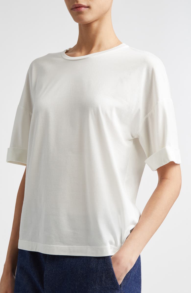 PARTOW Worth Modal & Cashmere T-Shirt, Alternate, color, White