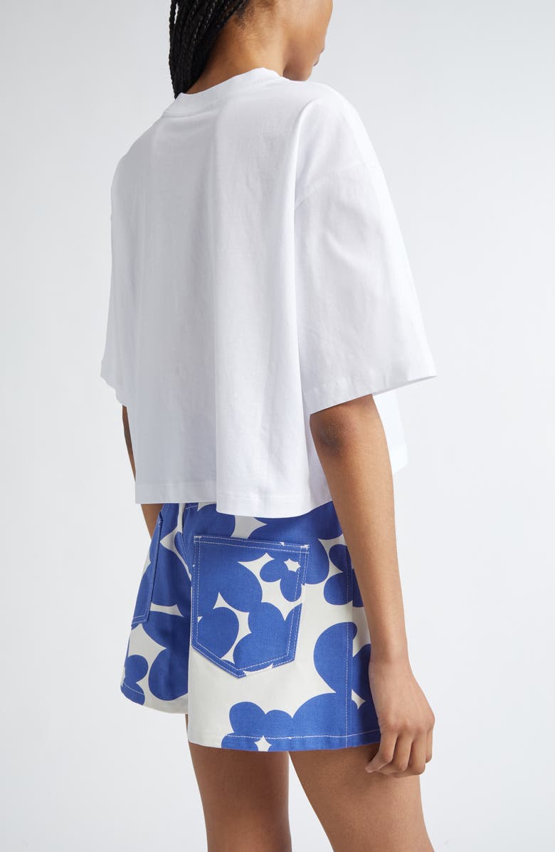 Marni Daisy Garden Crop Logo Graphic T-Shirt, Alternate, color, 