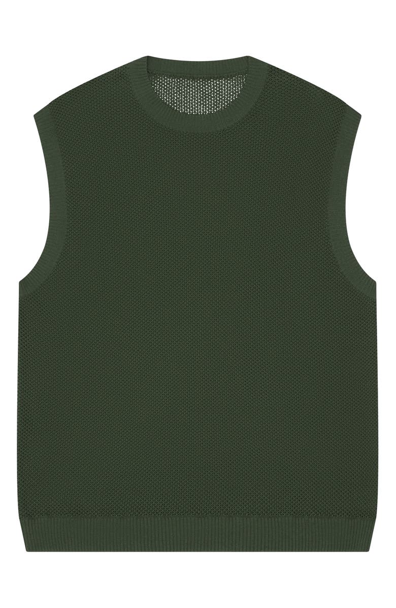MAVRANS Open Stitch Sweater Vest, Main, color, Green