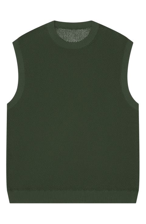 Open Stitch Sweater Vest