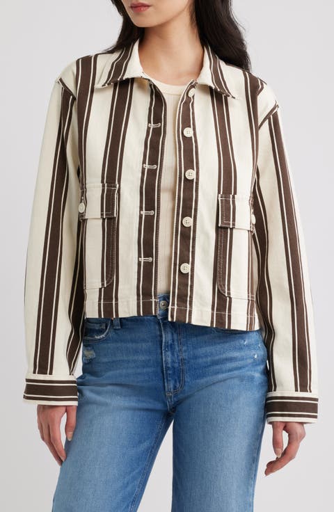 Stripe Crop Jacket