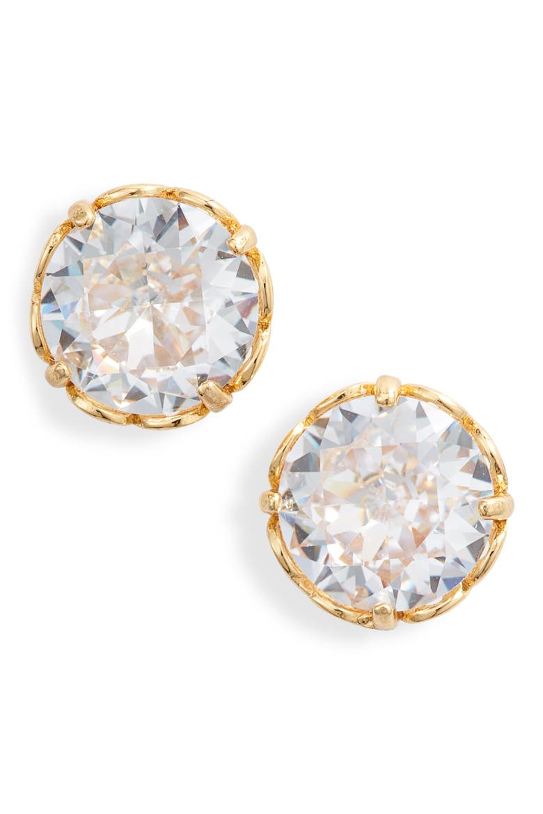 that sparkle round stud earrings, Main, color, CLEAR/ GOLD