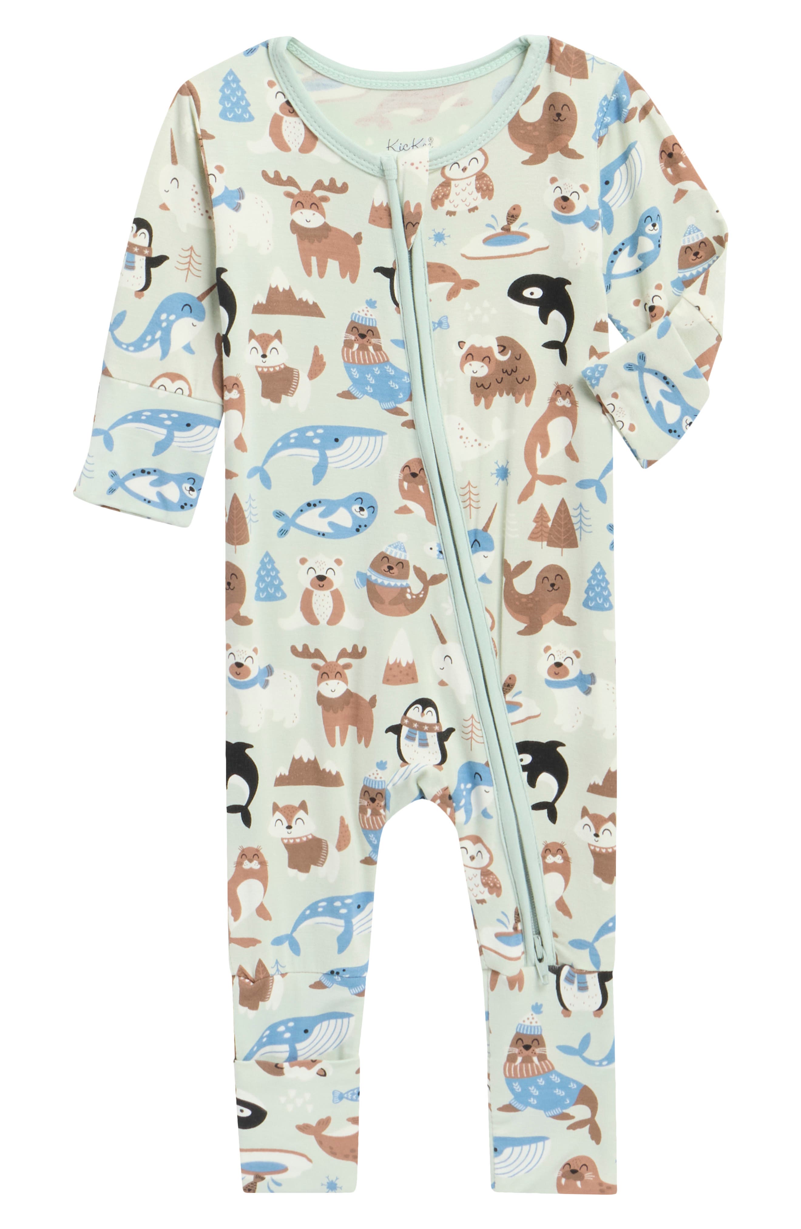 Arctic Animals Print Convertible Footie
