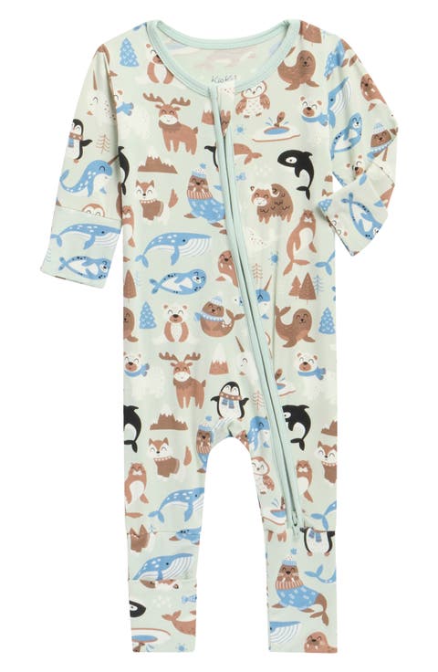 Arctic Animals Print Convertible Footie