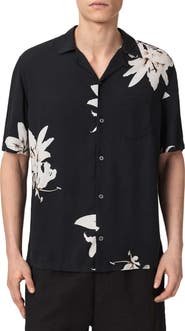 AllSaints Petra Floral Short Sleeve Button-Up Shirt